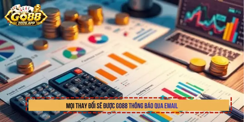 Mọi thay đổi sẽ được Go88 thông báo qua Email