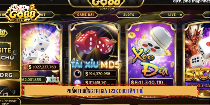 Phần thưởng trị giá 123K cho tân thủ